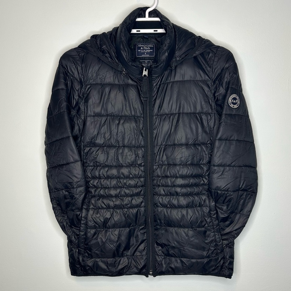 Abercrombie & Fitch Black Puffer Jacket Womens Size Small